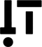 Black IT logo on a white background